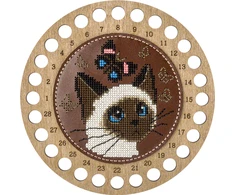 Wonderland Crafts Siuvinėjimo kryželiu rinkinys: siūlų organizatorius, dirbtinė oda 15x15