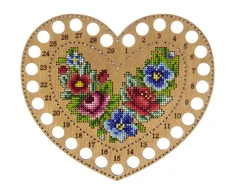 Wonderland Crafts Siuvinėjimo kryželiu rinkinys ant medžio, medinis ruošinys 16×14 cm be siūlų