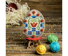 Wonderland Crafts Siuvinėjimo kryželiu rinkinys ant faneros – Velykinis kiaušinis dekorui