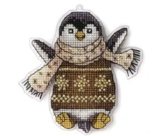 Wonderland Crafts Siuvinėjimo kryželiu rinkinys ant plastiko – Kalėdinis žaisliukas eglutei