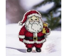 Wonderland Crafts Siuvinėjimo kryželiu rinkinys ant plastiko – Kalėdinis eglutės žaisliukas