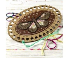 Wonderland Crafts Siuvinėjimo kryželiu rinkinys – siūlų organizatorius, eko oda, 8 spalvos