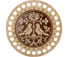 Wonderland Crafts Siuvinėjimo kryželiu rinkinys siūlų organizatoriui, dirbtinė oda 15×15