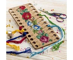 Wonderland Crafts Siuvinėjimo kryželiu rinkinys ant medinės lentelės, 9.5×20 cm, be siūlų
