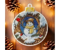 Wonderland Crafts Siuvinėjimo kryželiu rinkinys ant plastiko – Kalėdinė eglutės puošmena
