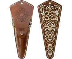 Wonderland Crafts Žirklių dėklo siuvinėjimo kryželiu rinkinys, dirbtinė oda, 10–13 cm