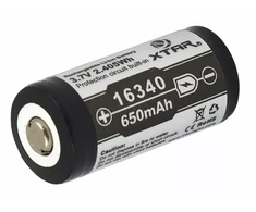 Xtar 650mAh 3,7V 16340 CR123 akumuliatorius su PCB