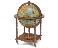 Zoffoli Rankų darbo gaublys-baras 50 cm, 98 cm – XVI a. žemėlapis, Italija