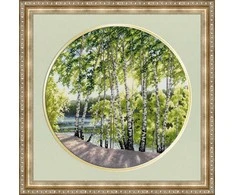 Zolotoe Runo Beldizart Kryželiu siuvinėjimo rinkinys "Beržai prie upės" 31.7x31.7 cm S/VM034
