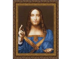 Zolotoe Runo Įspūdingas kryželiu siuvinėjimo rinkinys Pasaulio Išganytojas 39.5x53 cm