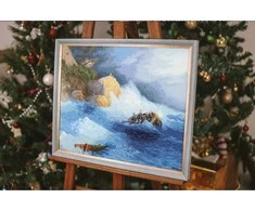 Zolotoe Runo Kryželiu siuvinėjimo rinkinys „Laivo nuolauža“ 41,3×51,3 cm