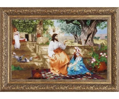 Zolotoe Runo Siuvinėjimo kryželiu rinkinys „Kristus su Morta ir Marija“, 85x54 cm