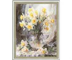 Zolotoe Runo Siuvinėjimo rinkinys kryželiu „Švelnūs narcizai“ natiurmortui, 34,7×44,8 cm