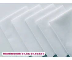 Zweigart Drobe Zweigart balta Aida 10 ct audinys kryželiui 50×150 cm