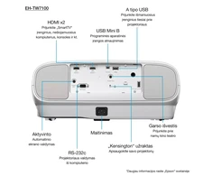Projektorius Epson 4K PRO-UHD | EH-TW7100 EHTW7100