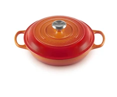 Ketaus puodas Le Creuset Gourmet su dangčiu, negilus, 3,5 l, 30 cm, oranžinis