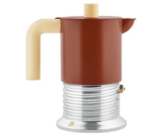 Alessi Vite PM01/3 BR Moka pot, 3 cups - Brown
