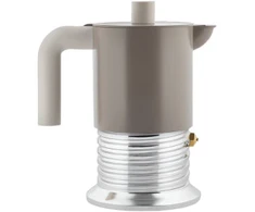 Alessi Vite PM01/3 WG Moka pot, 3 cups - Warm Pilkas
