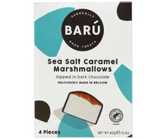 BARU Sea Salt Caramel Marshmallows Dipped in Dark Chocolate, 4 pcs.