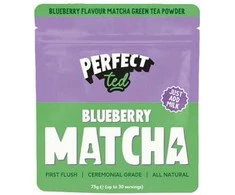 Blueberry-flavoured matcha žalias tea PerfectTed, 75 g