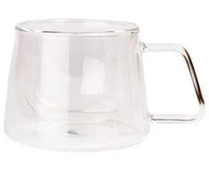 Chiato Double-wall cappuccino glass with a handle