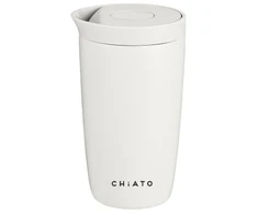 CHiATO Home dailySIP Thermo travel mug, 350 ml - Milk Baltas