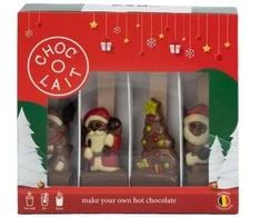 Christmas hot chocolate gift set MoMe Choc-o-lait Spoon+ Christmas, 4 x 43 g