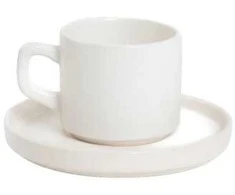 Cup with a saucer Homla FAMELIO Baltas, 200 ml