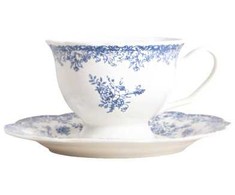 Cup with a saucer Homla LOURRY Dark Mėlyna, 200 ml