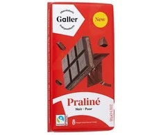 Dark chocolate tablet with praline filling Galler Noir Praline, 180 g
