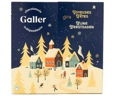 Festive box of chocolate rawetes and bars Galler Advent Calendar, 24 pcs.