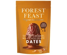 Forest Feast salted caramel &amp; milk chocolate-coated dates, 140 g
