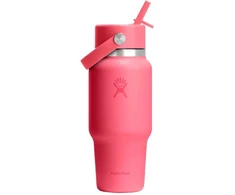 Gertuvė Hydro Flask Wide Mouth Flex Straw Cap Popstar Rožinė Travel Bottle, 710 ml