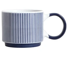 Homla MULIGO Mėlyna Stripes Mug, 250 ml