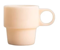 Homla PALLORA rusvai gelsvas Glass with a Handle, 250 ml