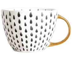 Homla SIDI Juodas Teardrops Mug, 480 ml