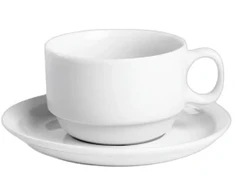Homla VIENNA Baltas Cup with a Saucer, 230 ml