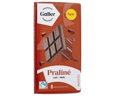 Milk chocolate tablet with praline filling Galler Lait Praline, 180 g