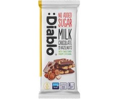 Milk chocolate with hazelnuts Diablo (no added sugar, with stevia), 75 g