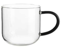 Mug Asa Selection Coppa Glass Juodas, 400 ml