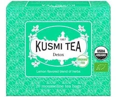 Organic blend of žalias tea and herbs Kusmi Tea Detox – 20 muslin tea bags