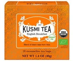 Organic juodas tea Kusmi Tea English Breakfast – 20 muslin tea bags