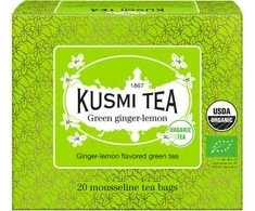 Organic žalias tea Kusmi Tea Žalias Ginger Lemon – 20 muslin tea bags