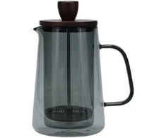 Salt&amp;Pepper S P Collection Luma Pilkas Coffee Pot with Glass Filter and Lid, 350 ml