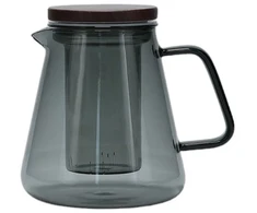 Salt&amp;Pepper S P Collection Luma Pilkas Teapot with Glass Filter and Lid, 930 ml