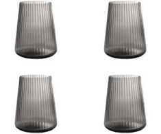 Salt&amp;Pepper Set of glasses S P Collection Smoked Ray, 4 x 300 ml