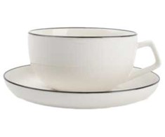 S|P Cup with a saucer S P Collection Studio Base Baltas, 220 ml