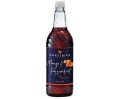 Syrup with added vitamin B for iced drinks Sweetbird Fusions+ Mango and Passionfruit, 1 l