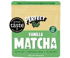 Vanilla-flavoured matcha žalias tea PerfectTed, 75 g