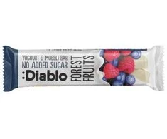 Yoghurt-coated muesli bar with no added sugar Diablo Sugar Free Forest Fruit, 30 g